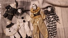 Vintage Clown Harlekin Puppen
