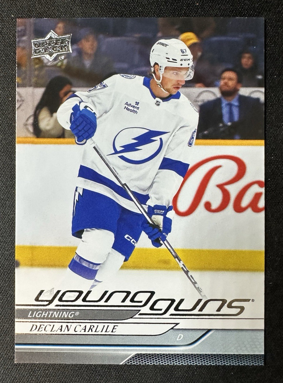 2024-25 UPPER DECK #467 DECLAN CARLILE YOUNG GUNS TB LIGHTNING