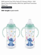 Nuk Learner Cup 10oz Pack Of 2 Disney  s Stitch Soft Spout Brand New