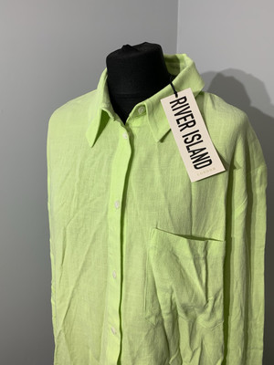 Lime Green Women's Linen Blend Shirt River Island UK 16 UK