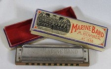 Vtg M Horner Harmonica Marine Band 1896 Germany In Box Old Estate Marked Key C