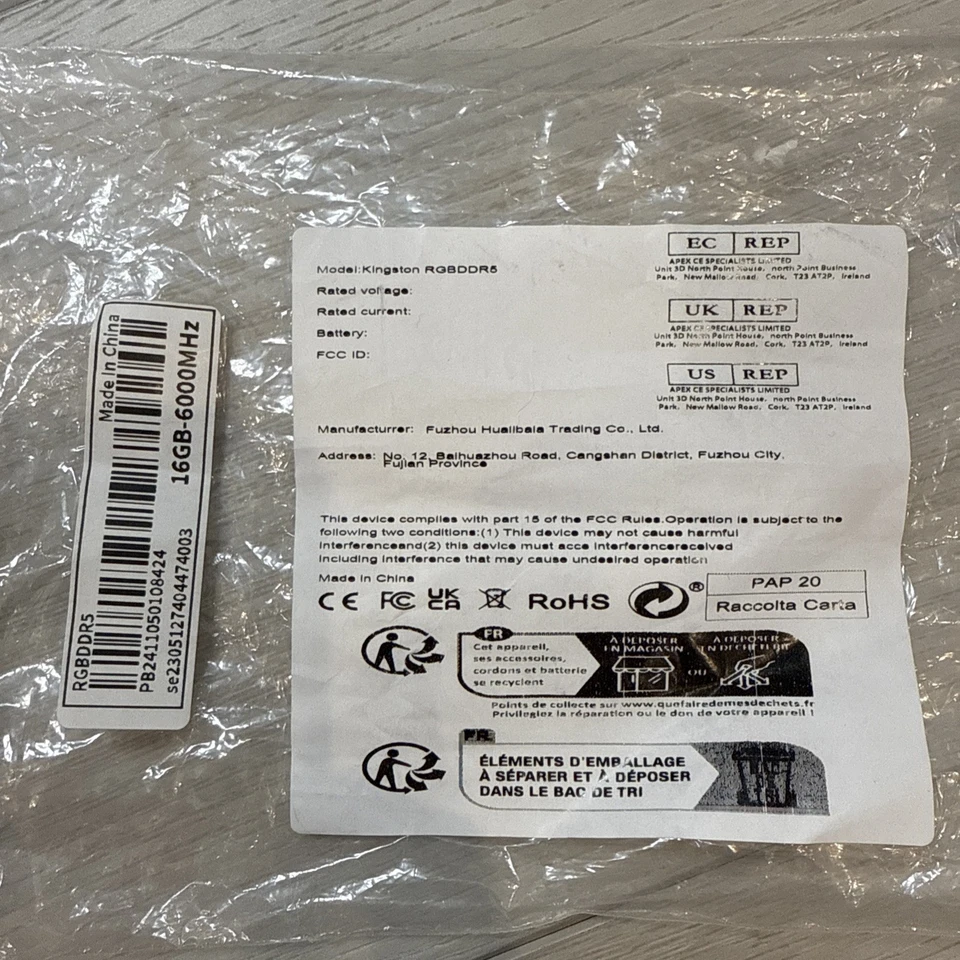 Kingston FURY Beast RGB DDR5 16GB (1 x 16GB) 6000MHz DIMM Memory NEW - Image 2 of 2