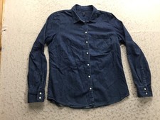 J. Crew Button Up Shirt Womens L Large Denim ...