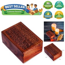 Beautiful Sliding Wooden Urn for Human  Pet Ashes - 5 x 3 x 2.25 Inch
