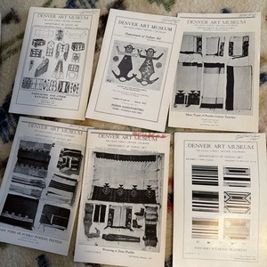7 VINTAGE DENVER ART MUSEUM LEAFLETS-NATIVE AMERICAN INDIAN ART PUEBLO NAVAJO