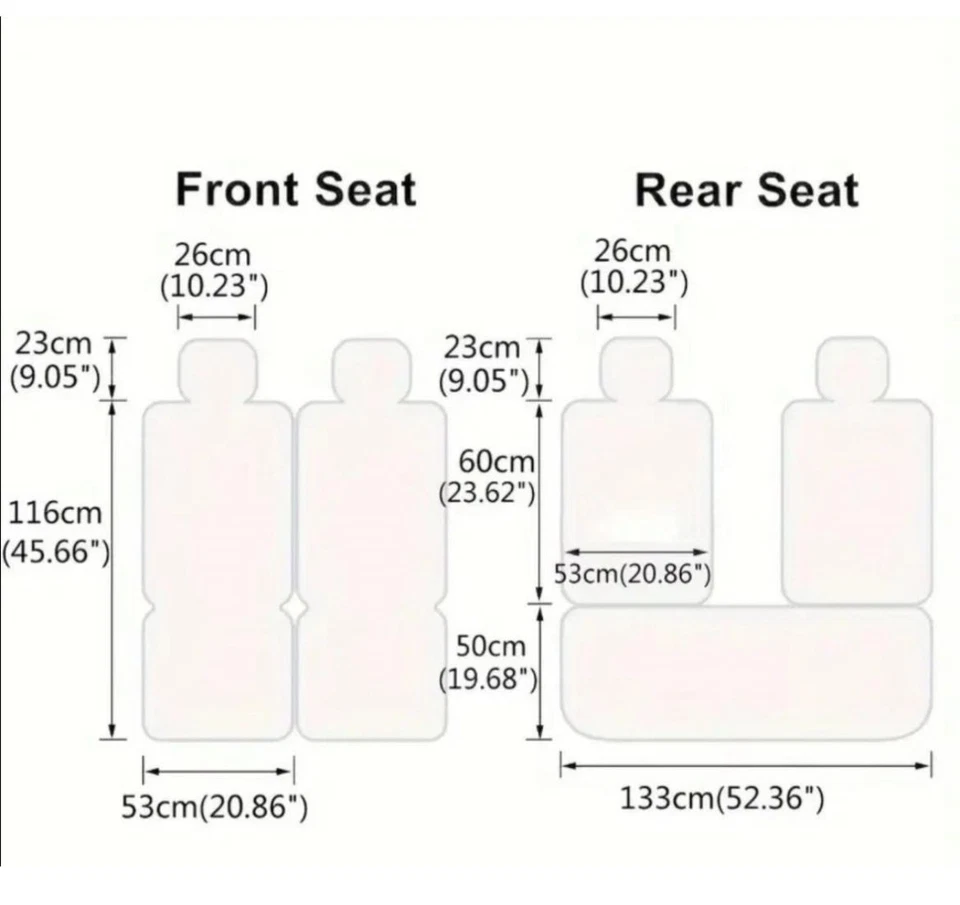 Para todos los fundas de asiento de coche Alfa Romeo 9 piezas delanteras traseras premium negro imitación cuero Foto 3 de 4