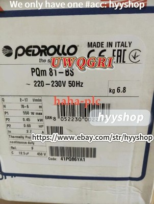 Brand new, original imported Pedrollo Pump Model PQM81-BS Fast Shipping