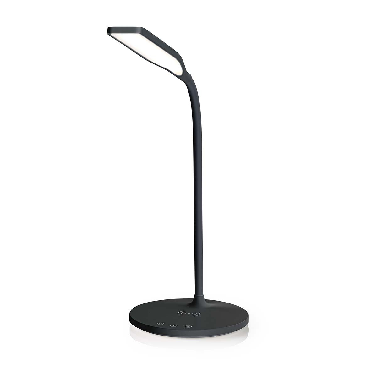 Lampe de Bureau LED Nedis Design Noir avec Chargeur Induction 15 Watts
