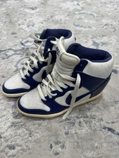 Nike Dunk Sky Sneakers alte con zeppa nascosta taglia 9 644877-104 blu fedele/bianco