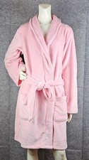 2025 Victorias Secret Short Cozy Plush Robe Size M/L - Pink Pretty Blossom New