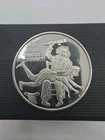 Rare "He Made Uncle Cranky" Saddam Hussein Political Art Round 1 oz .999 Silver