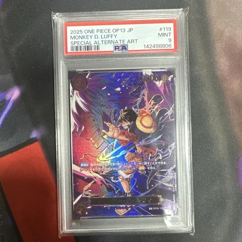 Bandai One Piece OP13 OP09-119 Monkey D. Luffy Leader JP 2025 PSA 9 Alt Art