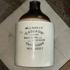 George Dickel Cascade Distillery Tennessee Whiskey Jug Crock Tenn Tn Two Tone A