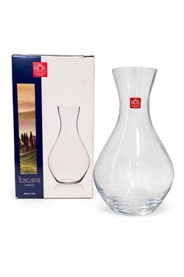 RCR Cristalleria Italiana Toscana Crystal Carafe 2000cc Wine Decanter From Italy