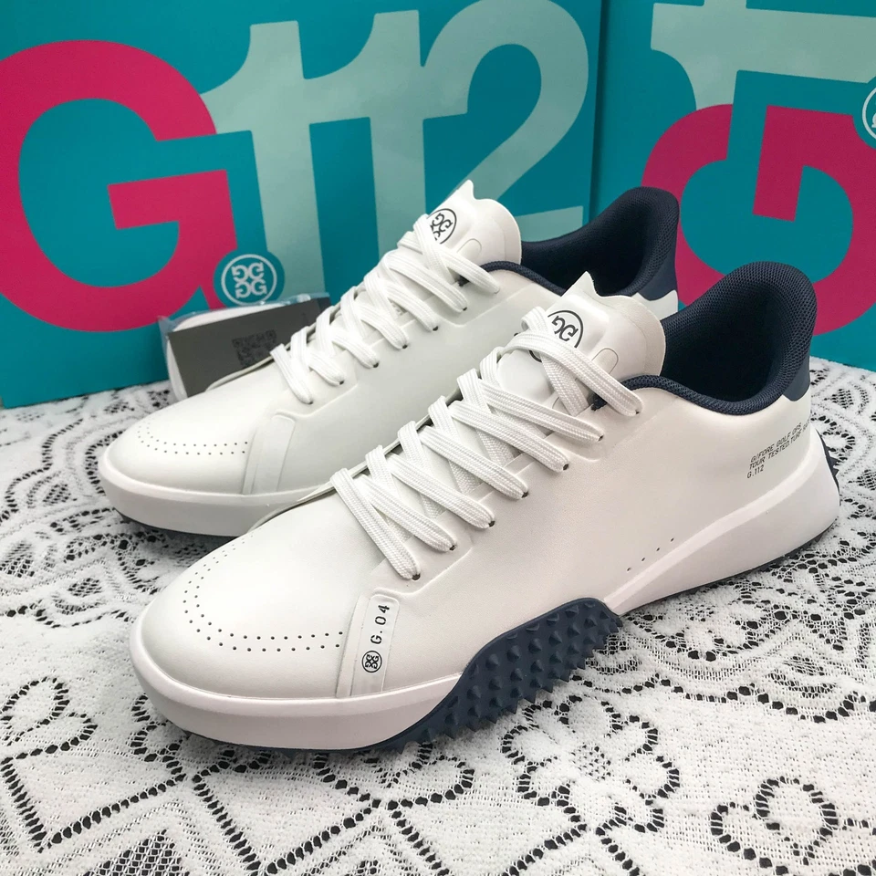NUEVO G/FORE G.112 Zapatos de Golf para Hombre Nieve/Crepúsculo Cuero PU Blanco/Azul Tenis  Foto 3 de 4