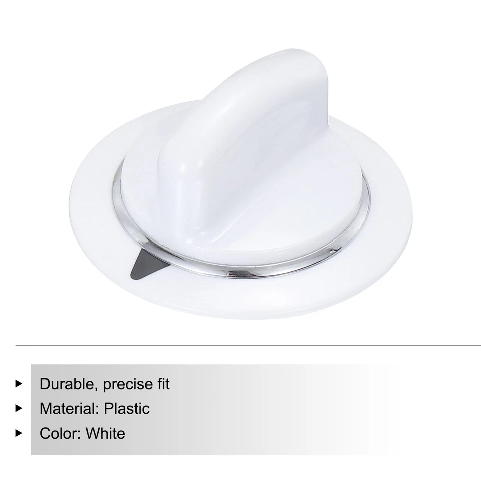 WE01X20374 Dryer Timer Knob, Dryer Knob White Replaces WE1M589, PS8769912 Foto 3 de 4