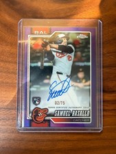 Samuel Basallo Chrome 2026 Purple /75 Auto