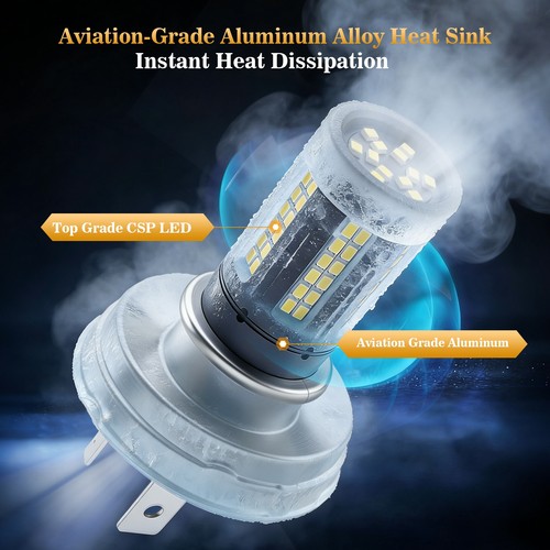 2 X P45T 84SMD Faro LED Faro Alto/Basso Lampadina 12V 24V Moto AUTO - Foto 6 di 10