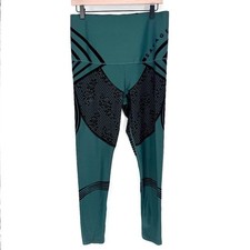 Savage X Fenty Special FX High Waist Sculpting Leggings Flocked Detail Green 3X