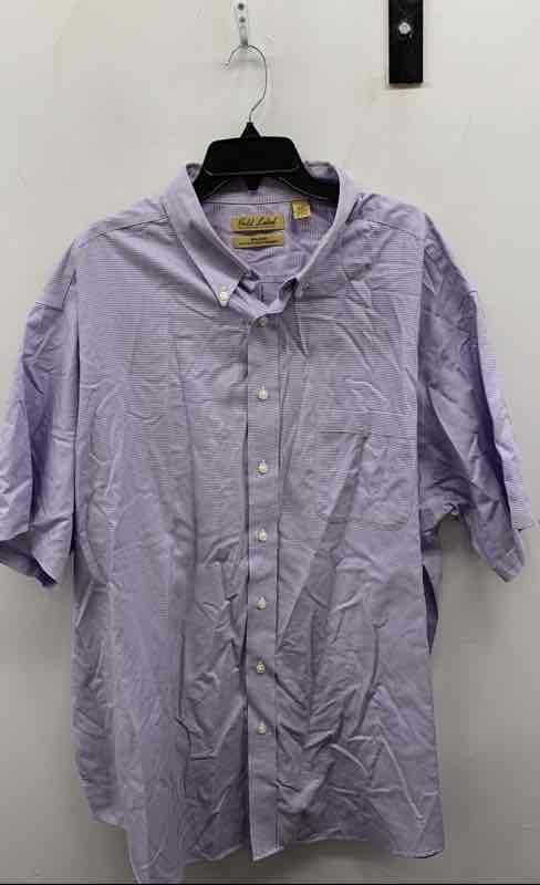 Roundtree & Yorke Gold Label Men's Purple Non-Iron Micro Check Shirt Sz 3XT