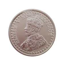 999 Solid Fine White Silver Coin George V King Emperor 10 gms Gift