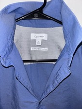 Calvin Klein Infinite Slim Fit Blue Dress Shirt Men s Size S/P