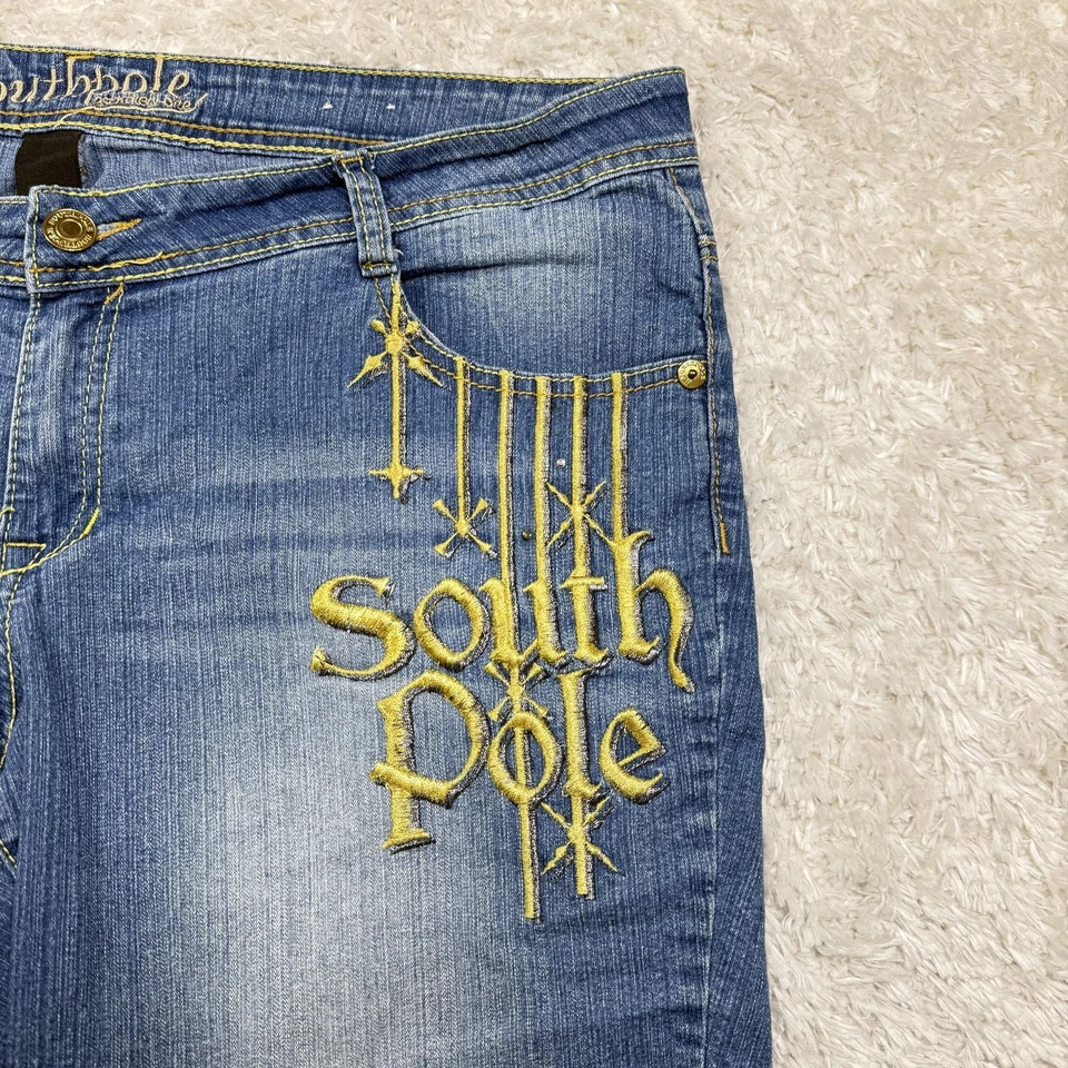 Pantalones Cortos De Colección Southpole Jean Para Mujer 20 Patinador Punk Raro Bermudas Hip Hop Y2K Foto 2 de 4