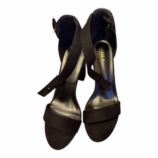 Women Sandals Allegra K  Suede  Ankle Strap Sandals Black Size Uk 4 New In Box