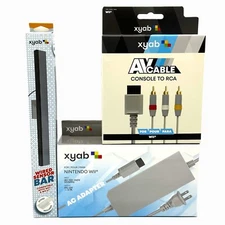 Brand New AC Adapter + Sensor Bar + AV Cable for Nintendo Wii System Set Bundle