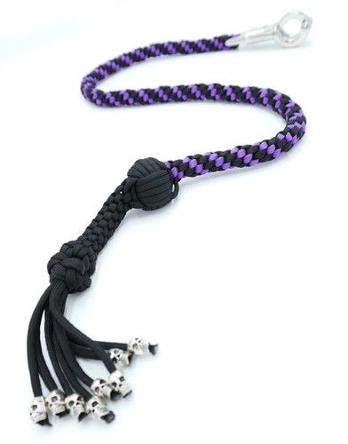 Látigo de regreso para motocicleta con borlas de bola y calavera de 1"" 36"" látigo de motor Paracord - Imagen 61 de 146