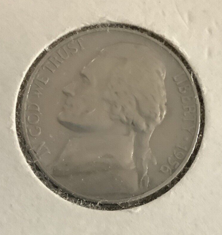 1956 P Jefferson Nickel 5 Cent you get the Exact Coin Pictured