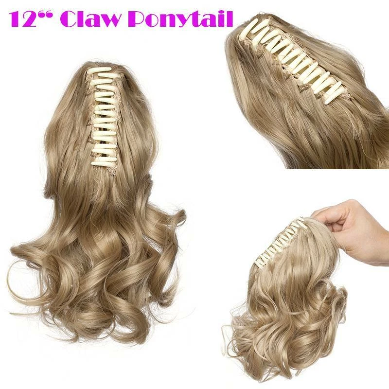 Klammer on Haarteil Zopf Pferdeschwanz Haarverlängerung Echt Natürlich Ponytail - Bild 4 von 4