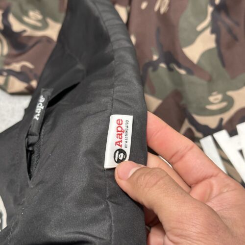 AAPE By BATHING APE Mens Green Anorak Parka Pullover Jacket Size S - Picture 15 of 18
