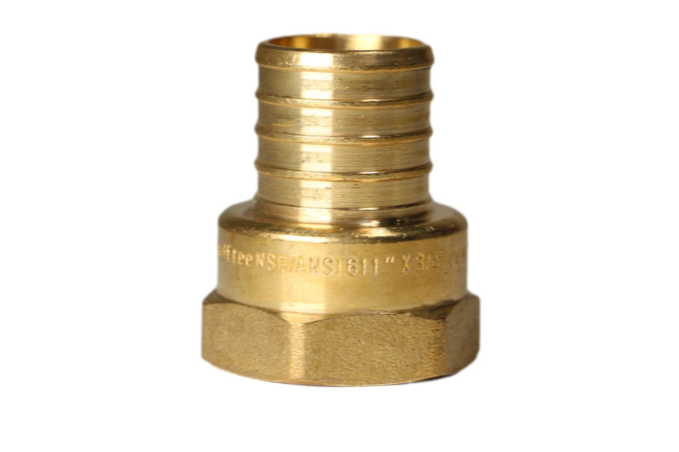 10 peças XFITTING 1" PEX-B Barb x 3/4" adaptador NPT fêmea, latão sem chumbo - Imagem 3 de 4