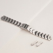 Per Seiko SKX007 22mm Argento Spazzolato Cavo Fine Curva Cinturino Oyster