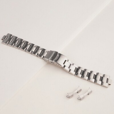 For Seiko SKX007 22mm Silver Brushed Hollow Curved End Oyster WatchBand Bracelet