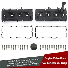 Valve Cover w/ Gasket & Bolts &Cap for 08-12 Nissan Pathfinder Titan Armada QX56