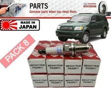 8 OEM Genuine Toyota 2005-2009 Sequoia Denso Spark Plugs 90919-01178-83 PK20R11