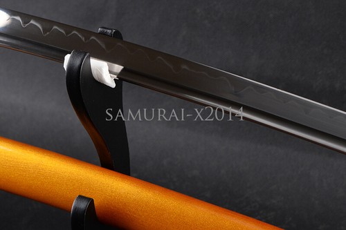 High carbon steel japanese samurai katana sword clay tempered real hamon blade - Picture 11 of 12