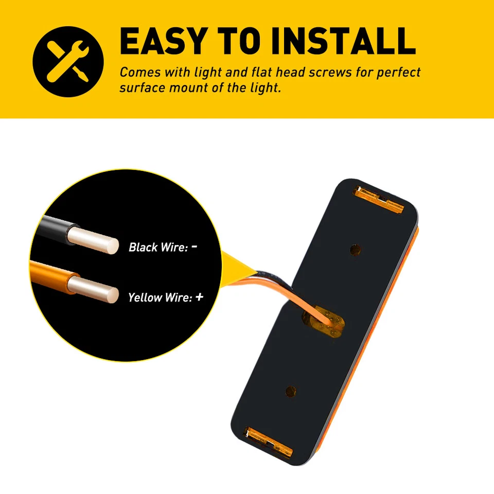 4 PIEZAS Luces LED Marcadoras Camión Remolque Liquidación Indicador Lateral Ámbar Lámparas Luz Foto 4 de 4