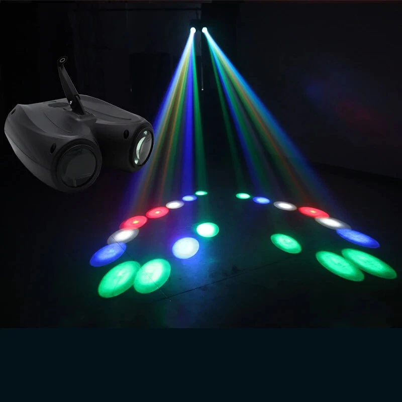128beads LEDs RGB Light DJ Stage Pattern Effect Auto Sound Control Disco Lights - Image 4 of 4