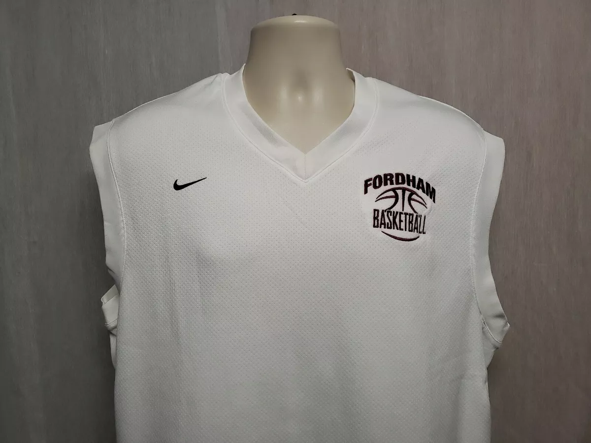 Nike Fordham University Basketball Adult Large White Jersey eBay