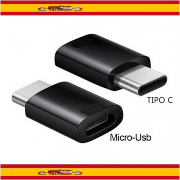 Adaptador Micro USB de 5 Pines Hembra a USB C Macho Carga y Datos