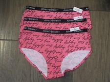 ASHLEY STEWART 3-PACK CORAL "ASHLEY LOVE" LOGO WAIST BRIEF PANTIES SIZE 14/16