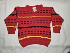 Vintage Crayola Kids Knit Sweater XS 80s Colorful Pullover Sweater US Made