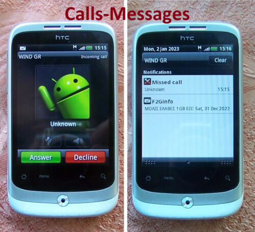 Original HTC Wildfire A3333 Smartphone Android 3G 5.0MP White-Silver Metallic - Picture 8 of 14