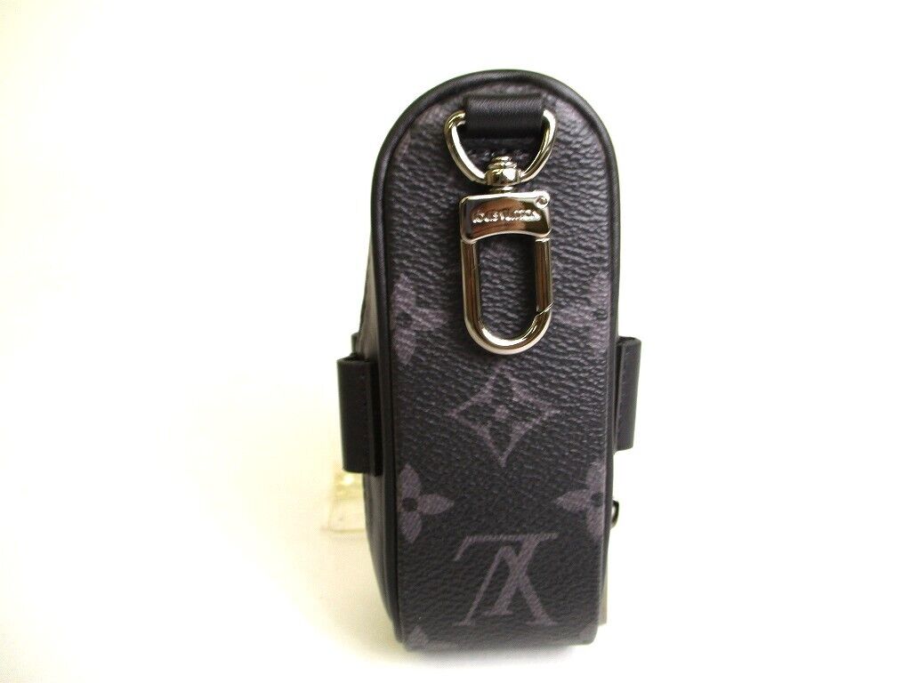 Louis Vuitton 3 Watch Case Monogram Eclipse Black in Coated Canvas