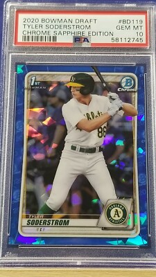 Tyler Soderstrom - 2020 Bowman Draft Chrome Sapphire PSA 10 | eBay