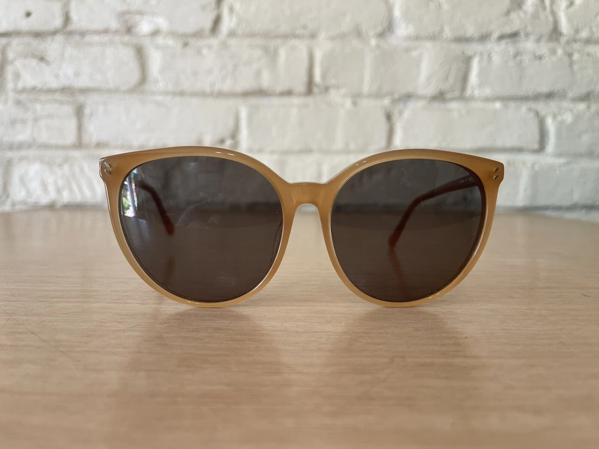 Stella McCartney Sunglasses Womens Gold Round Oval Brown Gradient Shades Women main image 3