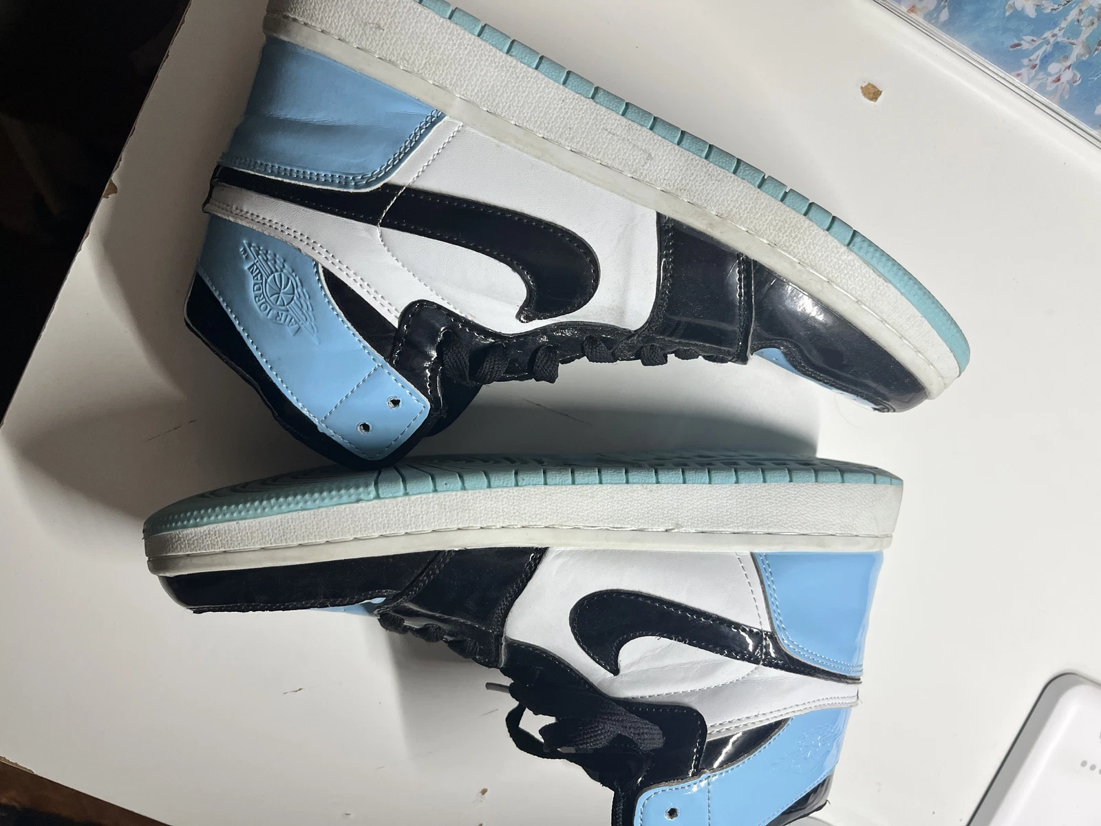 Nike Air Jordan 1 scarpe da ginnastica alte usate uomo UK 9 EU 44